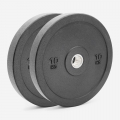 Lot de 2 disques olympiques haltère 10 kg en caoutchouc pour cross training Bumper HD Promotion