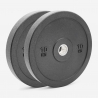 Lot de 2 disques olympiques haltère 10 kg en caoutchouc pour cross training Bumper HD Promotion