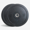 2 x 20 kg disques en caoutchouc poids cross training barre olympique Bumper HD Dot Promotion