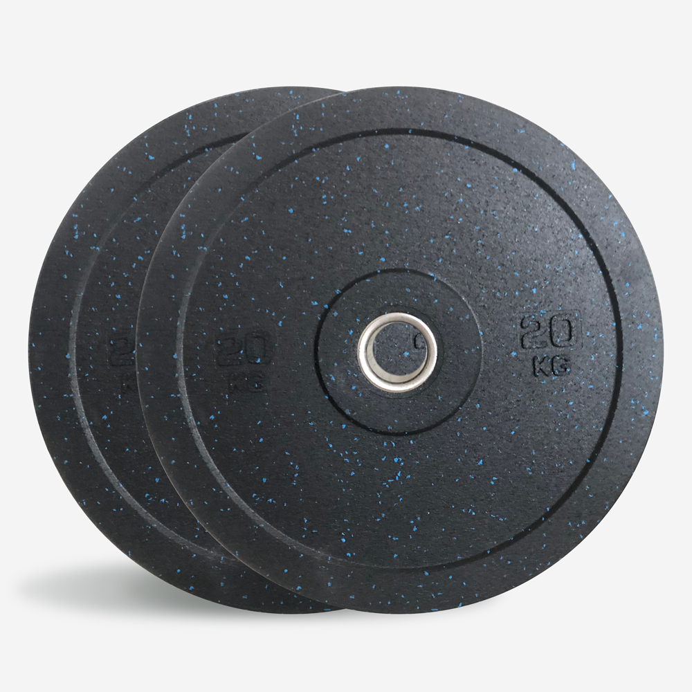 2 x 20 kg disques en caoutchouc poids cross training barre olympique Bumper HD Dot