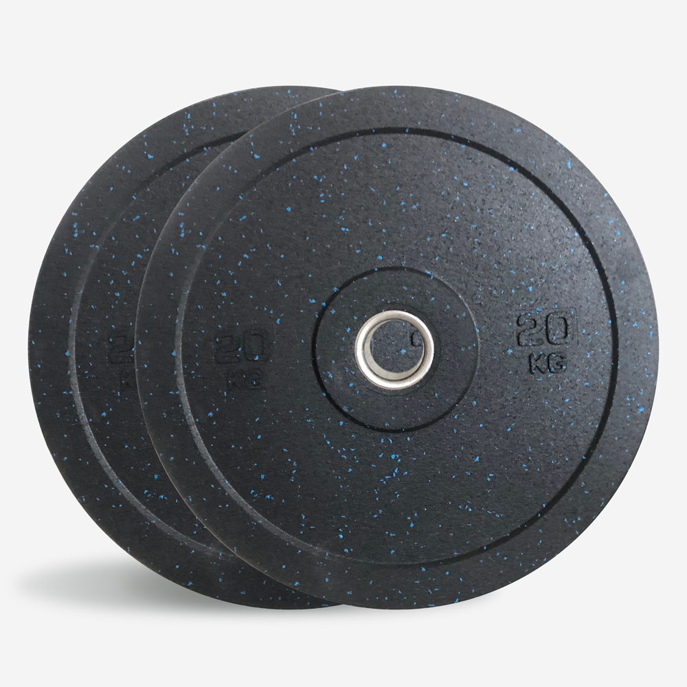 2 x 20 kg poids en caoutchouc cross training Olympic barbell Bumper HD Dot