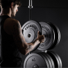2 x disques en caoutchouc poids 10 kg pour barre olympique salle de sport Bumper Training Remises
