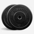Lot de 2 disques en caoutchouc 20 kg pour barre olympique salle de sport Bumper Training Promotion