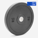 Lot de 2 disques olympiques haltère 10 kg en caoutchouc pour cross training Bumper HD Vente