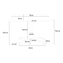Ensemble table carrée pliante 70x70cm acier 2 chaises extérieur Mores 