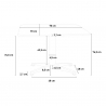 Ensemble table carrée pliante 70x70cm acier 2 chaises extérieur Mores 