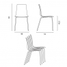 Ensemble table carrée pliante 70x70cm acier 2 chaises extérieur Mores 