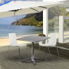 Ensemble table carrée pliante 70x70cm acier 2 chaises extérieur Mores Réductions