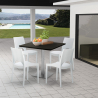 Table basse carrée 90x90 avec pied central pour bistro et bar Horeca Prix