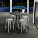 table haute + 4 tabourets métalliques conçus par industrial gowanus Modèle