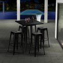table haute + 4 tabourets en métal style industriel new york Vente