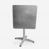 ensemble table carrée pliable 70x70cm acier 2 chaises style Lix vintage magnum Remises
