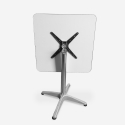 ensemble table carrée pliable 70x70cm acier 2 chaises style Lix vintage magnum Réductions