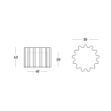 Tabouret table de salon design moderne extérieur jardin Gear Slide 