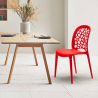 Lot de chaises de bar restaurant et cuisine empilables WEDDING Holes Messina 20 Pièces 
