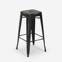 tabouret de bar vintage en métal design industriel style steel stale 78cm 