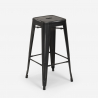 tabouret de bar vintage en métal design industriel style steel stale 78cm 