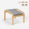 Repose-pied en bois au design scandinave pour fauteuil canapé de salon Sylt Remises