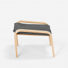 Repose-pied en bois au design scandinave pour fauteuil canapé de salon Sylt Achat