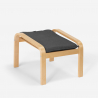 Repose-pied en bois au design scandinave pour fauteuil canapé de salon Sylt Prix