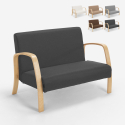 Fauteuil canapé design en bois et tissu pour salon et studio Esbjerg Remises