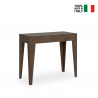 Table console extensible en bois pour salle à manger 90x42-302cm Isotta Noix Vente