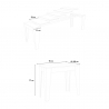 Table console extensible en bois pour salle à manger 90x42-302cm Isotta Noix Catalogue