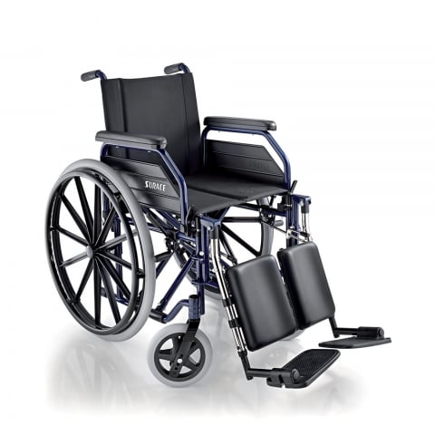 Fauteuil roulant pliable pour personnes âgées handicapées avec repose-jambes 500 Large Surace