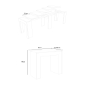 Table console extensible en bois de noyer 90x42-302cm salle à manger Mia Noix Catalogue