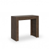 Table console extensible en bois de noyer 90x42-302cm salle à manger Mia Noix Offre