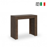 Table console extensible en bois de noyer 90x42-302cm salle à manger Mia Noix Vente