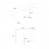Console extensible 90x47-299cm table de salle à manger en bois blanc Allin Modèle
