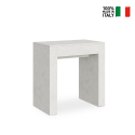 Console extensible 78x47-299cm table de salle à manger en bois blanc Allin Vente