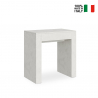 Console extensible 78x47-299cm table de salle à manger en bois blanc Allin Vente