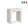 Console extensible 90x47-299cm table de salle à manger en bois blanc Allin Vente