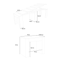 Console de table à manger extensible 78x47-299cm anthracite Allin Report Modèle