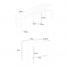 Console de table à manger extensible 78x47-299cm anthracite Allin Report Modèle