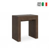 Table console d'entrée extensible 78x47-299cm bois salle à manger Allin Noix Vente