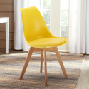Chaise de salon et bar design scandinave avec coussin nordica Tulipan Vente
