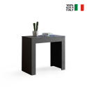 Table console extensible extensible 90x42-302cm anthracite Emy Report Vente
