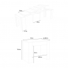 Table console extensible extensible 90x42-302cm anthracite Emy Report Catalogue