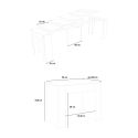 Console extensible 90x42-302cm table de salle à manger de cuisine blanche Emy Catalogue