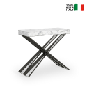 Table à manger console extensible 90x40-300cm design marbre Diago Marble Vente