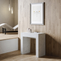 Console extensible 78x47-299cm table de salle à manger en bois blanc Allin Promotion
