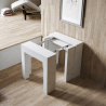 Console extensible 78x47-299cm table de salle à manger en bois blanc Allin Remises