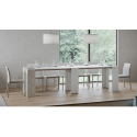 Console extensible 90x47-299cm table de salle à manger en bois blanc Allin Choix