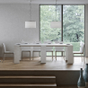 Console extensible 78x47-299cm table de salle à manger en bois blanc Allin Catalogue