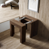 Table console d'entrée extensible 78x47-299cm bois salle à manger Allin Noix Remises