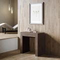 Table console d'entrée extensible 78x47-299cm bois salle à manger Allin Noix Promotion