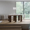 Table console d'entrée extensible 78x47-299cm bois salle à manger Allin Noix Réductions